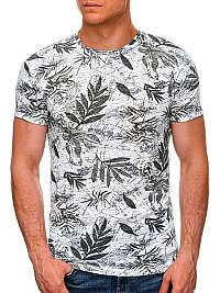 Originálne botanické bielo-zelené tričko S1445