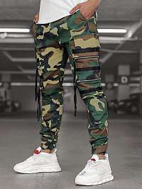 Originálne maskáčovo-zelené joggery G/11146