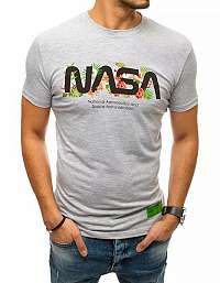 Originálne svetlošedé tričko s potlačou NASA