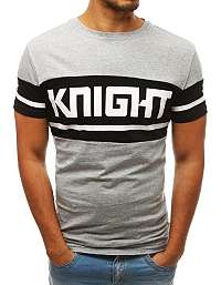 Perfektné šedé tričko KNIGHT