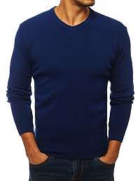 Perfektný modrý jednoduchý sveter