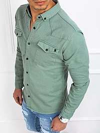 Rifľová štýlová zelená košeľa