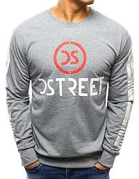 ŠEDÁ MIKINA S NÁPISOM DSTREET