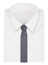 Šedá vzorovaná pánska kravata