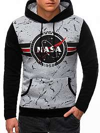 Šedo-čierna originálna mikina Nasa B1386