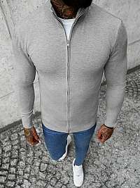 Šedý sveter na zips NB/MM6004/2