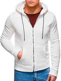 Štýlová ecru mikina na zips B1230