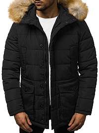 Štýlová parka na zimu v čiernej farbe JD1