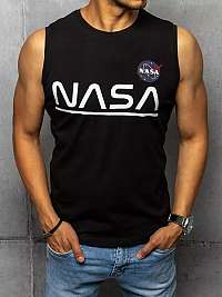 Štýlové čierne tielko Nasa