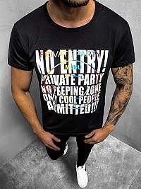 Štýlové čierne tričko PRIVATE PARTY JS/KS2361Z