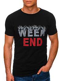 Štýlové čierne tričko Weekend S1458
