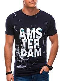 Štýlové granátové tričko Amsterdam S1459