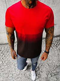 Štýlové tieňované tričko v červenej farbe JS/8T93/18Z