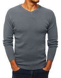 Štýlový šedý jedinečný sveter