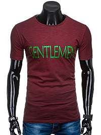 Tmavo-červené tričko Gentlemen S1356