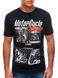 Tmavo-granátové tričko MotorCycle S1496