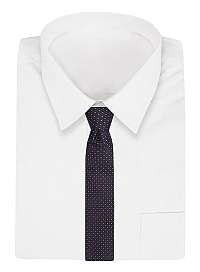 Tmavo-modrá kravata s bodkami