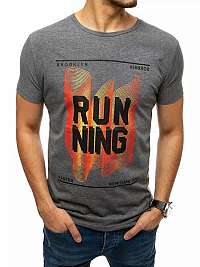 Tmavo šedé tričko v modernom prevedení Running