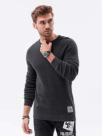Tmavo-šedý elegantný sveter E185