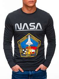 Tmavošedá mikina bez kapucne NASA B1272