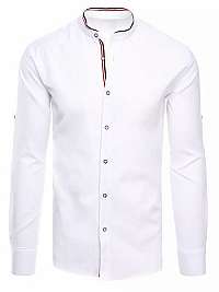 Trendová košeľa v bielej farbe bez vzoru