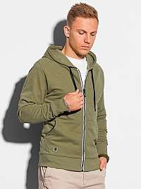 Trendová mikina v khaki farbe B1145