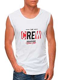 Trendové biele tielko The Crew S1470