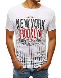 Trendové biele tričko NEW YORK