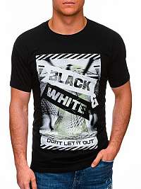 Trendové čierna tričko S 1427