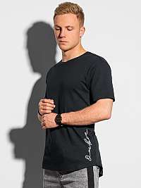 Trendové čierne tričko S1387