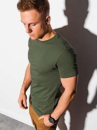 Trendové khaki tričko S1370