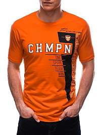 Trendové oranžové tričko s nápisom S1710
