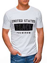 Trendové tričko v bielej farbe S1405