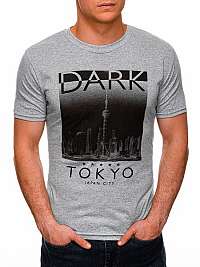 Trendové tričko v šedej farbe Tokyo S1401