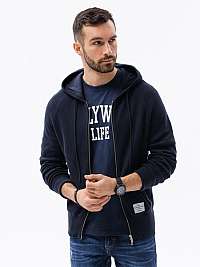 Trendový sveter na zips v granátovej farbe E186