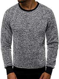 TRENDY BIELO-ČIERNA PÁNSKA MIKINA JS/2001-30