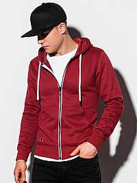 Trendy bordová mikina na zips B977