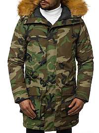 TRENDY MASKÁČOVÁ PARKA NA ZIMU ZELENÁ JS/201902