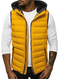 Trendy prešívaná žltá vesta N/5802