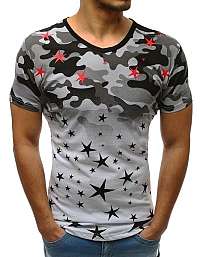 Trendy šedé tričko s hviezdami