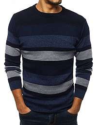 Trendy tmavo granátový pásikavý sveter