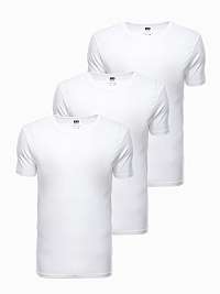 Trojbalenie bielych bavlnených tričiek Z30-V10