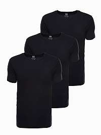 Trojbalenie čiernych bavlnených tričiek Z30-V11