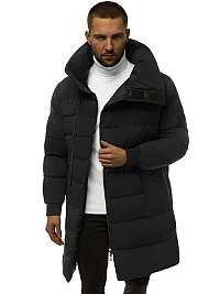 ZAUJÍMAVÁ ČIERNA ZIMNÁ PARKA B/2018199Z