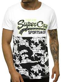 Zaujímavé biele tričko s potlačou SuperCry JS/KS1981