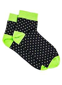 Zelené bodkované ponožky U14