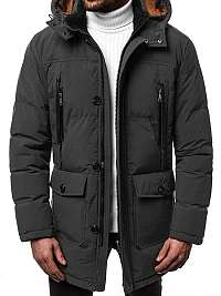 ZIMNÁ GRAFITOVÁ PARKA JB/JP1097