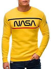 Žltá mikina bez kapucne NASA B1399