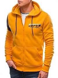 Žltá trendy mikina na zips B1409
