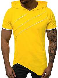 Žlté asymetrické tričko pre pánov O/1185